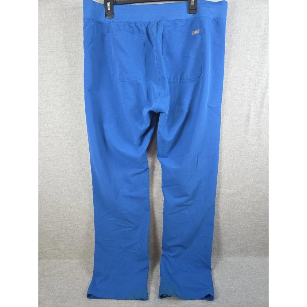 Figs Technical Collection Scrub Pants Mens XL TALL Blue Drawstring Straight Leg